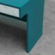 Vintage petrol green desk with drawers 1970s modernism