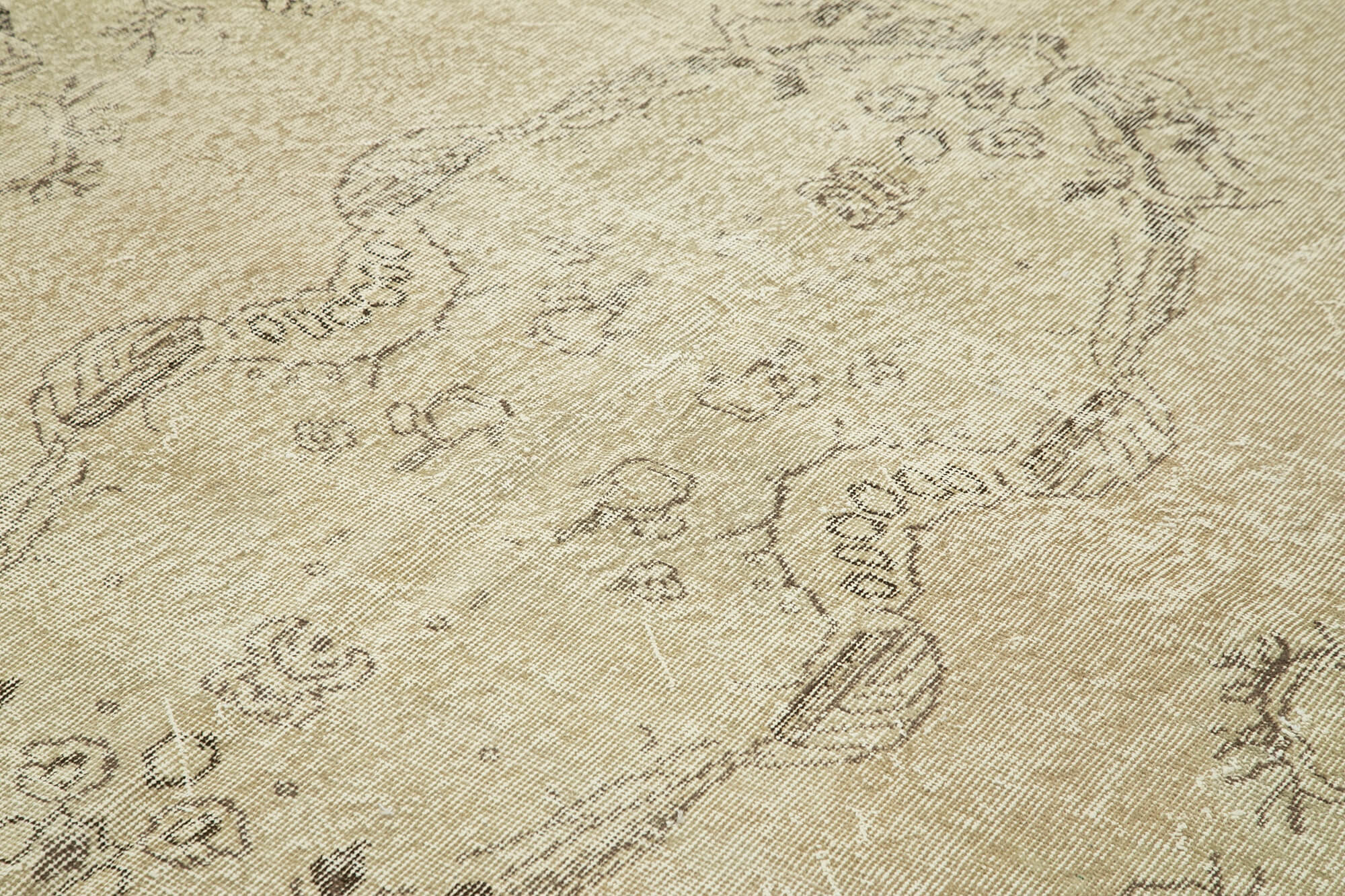 Tapis beige turc antique noué à la main 207 cm x 309 cm