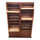 old double filing cabinet with curtains in oak professional furniture