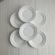 6 assiettes plates en porcelaine blanche