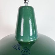 Large Industrial Green Enamel Factory Pendant Lamp, 1960s