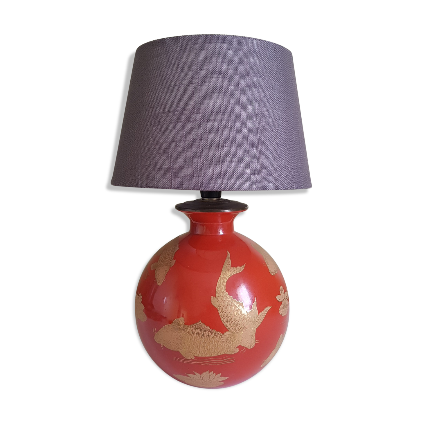 Lamp golden Carp Koi pattern