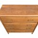 Vintage chest of drawers with compass feet, oak, original patina, 1950s