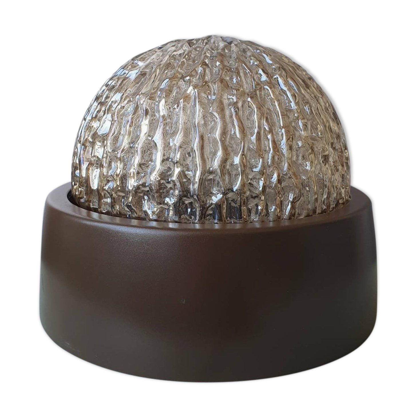 Vintage 70s glass ceiling light