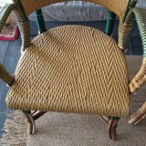 Paire de fauteuils en rotin