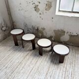 Nido 780 G stackable coffee tables. Frattini for Cassina