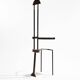 Sculptural steel chair, 1980s