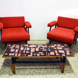 Mid-century Italian sofa bed in corduroy fabric