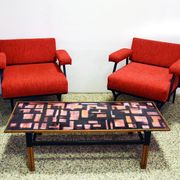 Mid-century Italian sofa bed in corduroy fabric