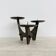 Modernist sculptural brutalist solid bronze metal candleholder, France, 1960s