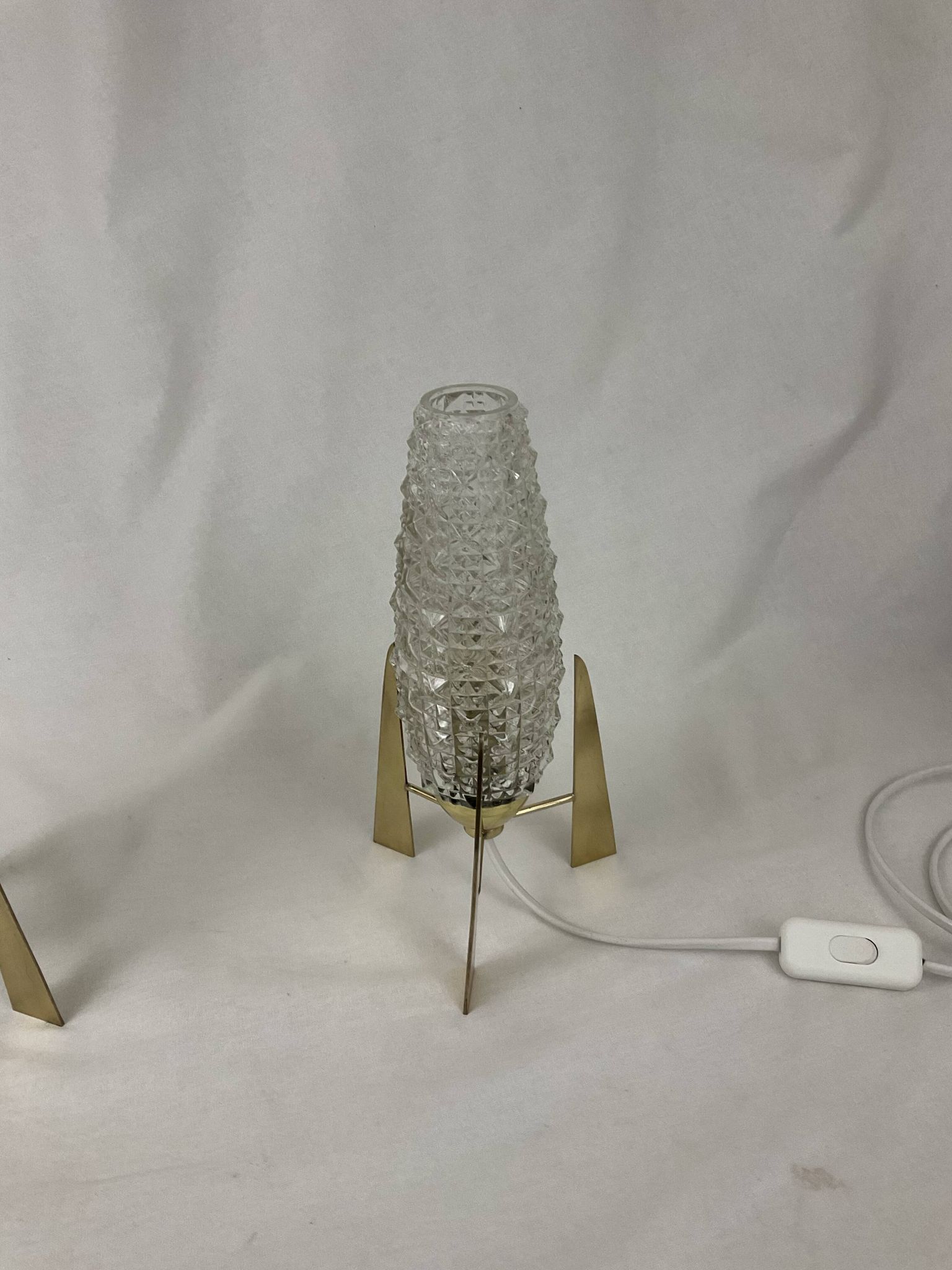 Pair of French mid century bedside lamps style from the 1950s 1960s Space age