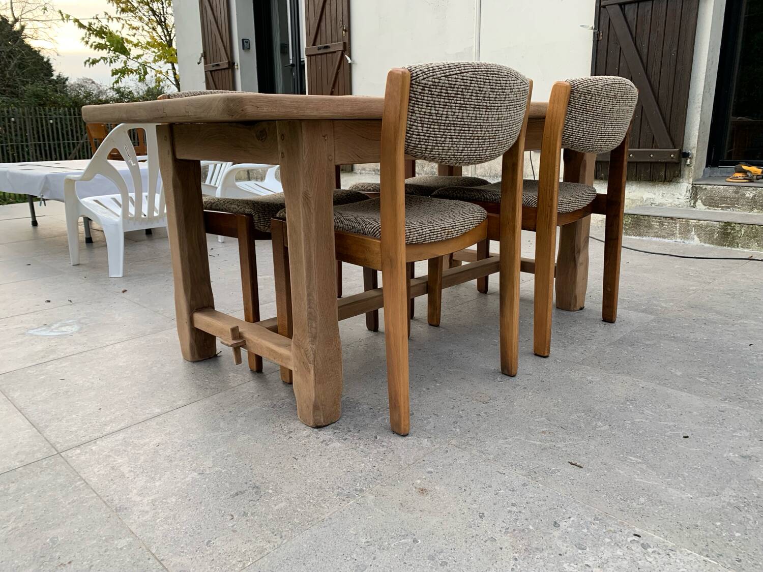 Solid oak farmhouse table