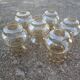 Lot de 6 globes en verre ambré
