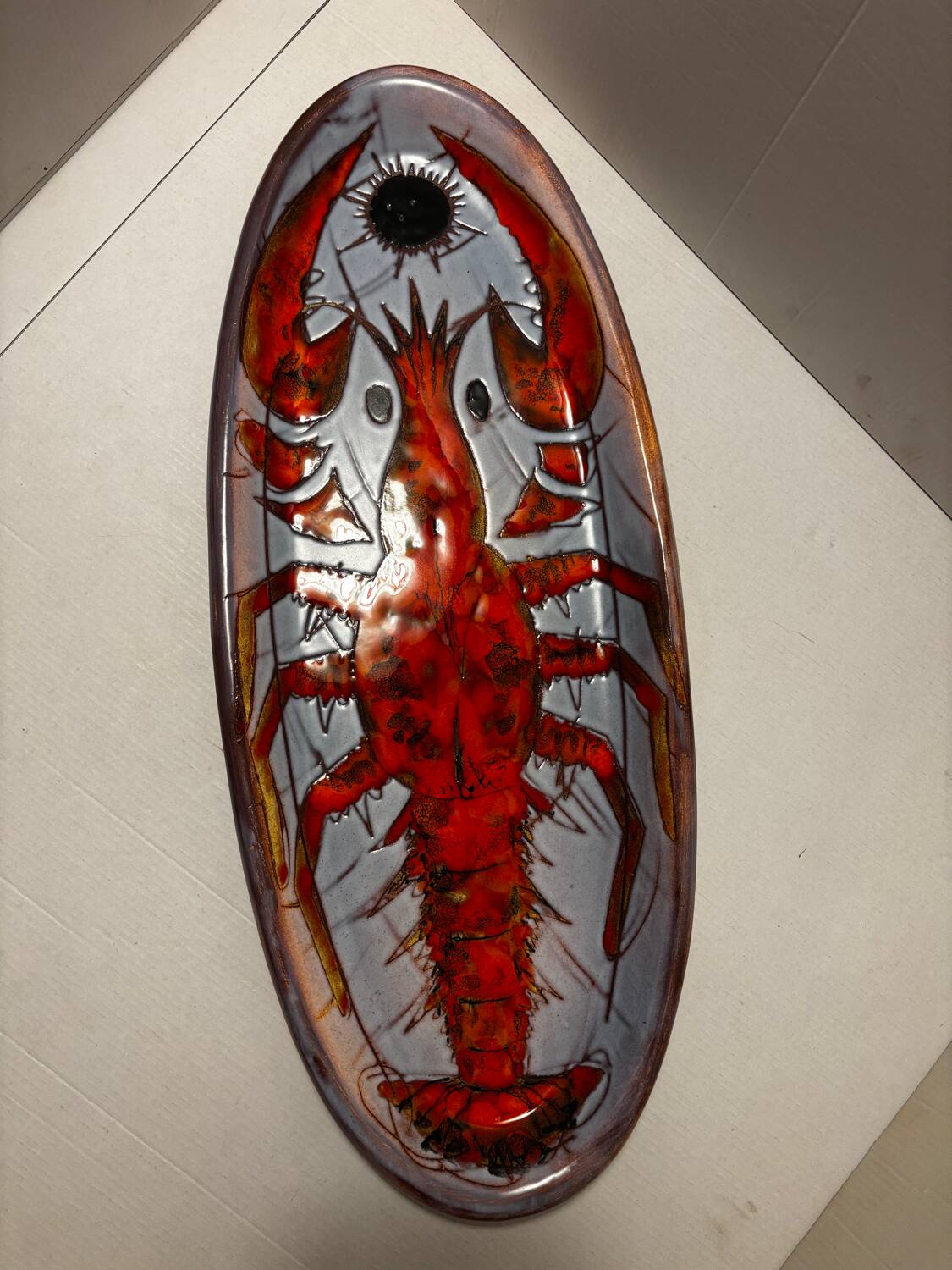 Vallauris ceramics, the Lobster by Kurt and Monique Brunner 1950, 60