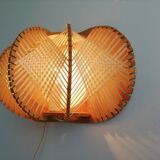 1960s wooden wall light sconce