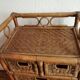 Meuble de rangement en rotin 5 tiroirs