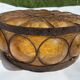 Vintage Seguso Murano Amber Crackle Glass Shade 1950s-60s