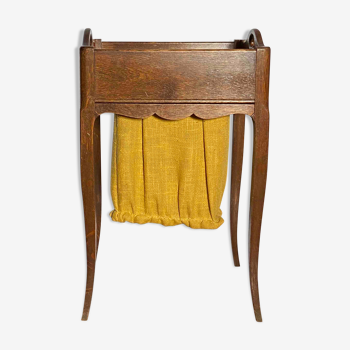 Table travailleuse avec panier à couture années 60