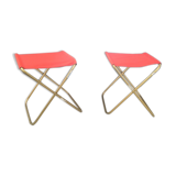 Pair of folding lail Lafuma stools