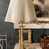 Old gilded bronze lamp
