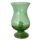 Vintage bubbled glass candle holder