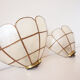 Pair of vintage mother-of-pearl shell shaped sconces