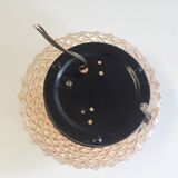 Ceiling light / Wall light - iridescent molded glass with diamond tips - 1970