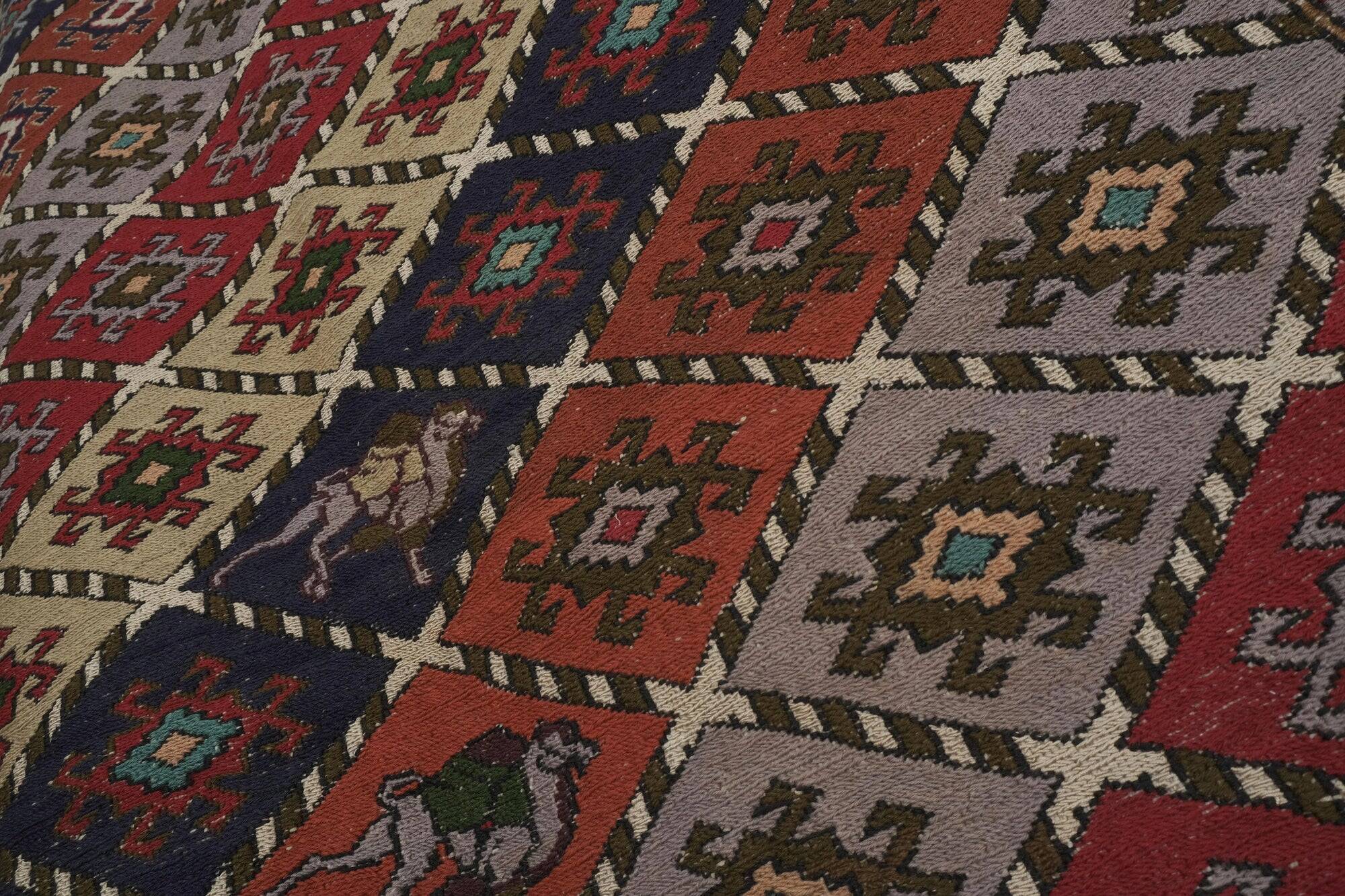 Vintage Turkish handmade rug 126x195 cm