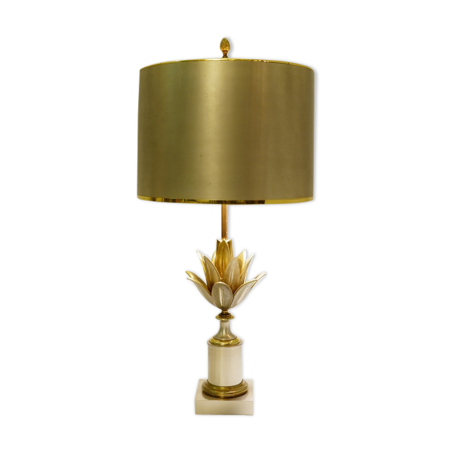 Maison Charles brass lotus desk lamp, 1960s