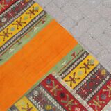 Handmade wool runner kilim rug