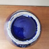 Vase art déco en céramique bleue nuit