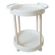 Vintage bar table, white plastic, round table, 70s, Simo, made in Italy