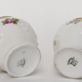 Pair of cfh gdm porcelain cream jars in limoges