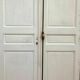 Double passage doors in patinated fir, 19th century