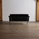 Horst Brüning Model 6912 two seater sofa in black leather for Kill International, Germany 1967