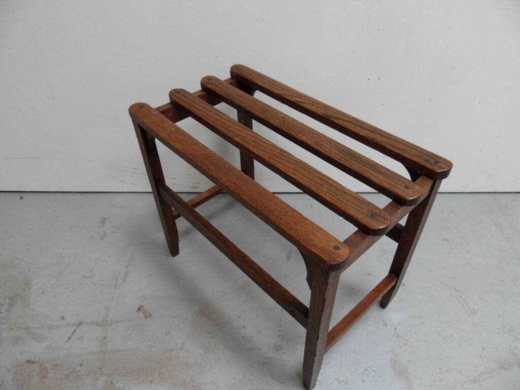 Vintage Dutch small oak bench 1930's