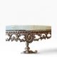 Vintage brass side table/coffee table with an onyx top.