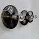 Set of 3 vintage wall lights, metal, France, 1970.