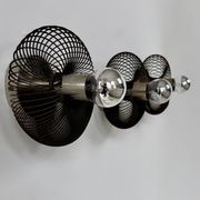 Set of 3 vintage wall lights, metal, France, 1970.