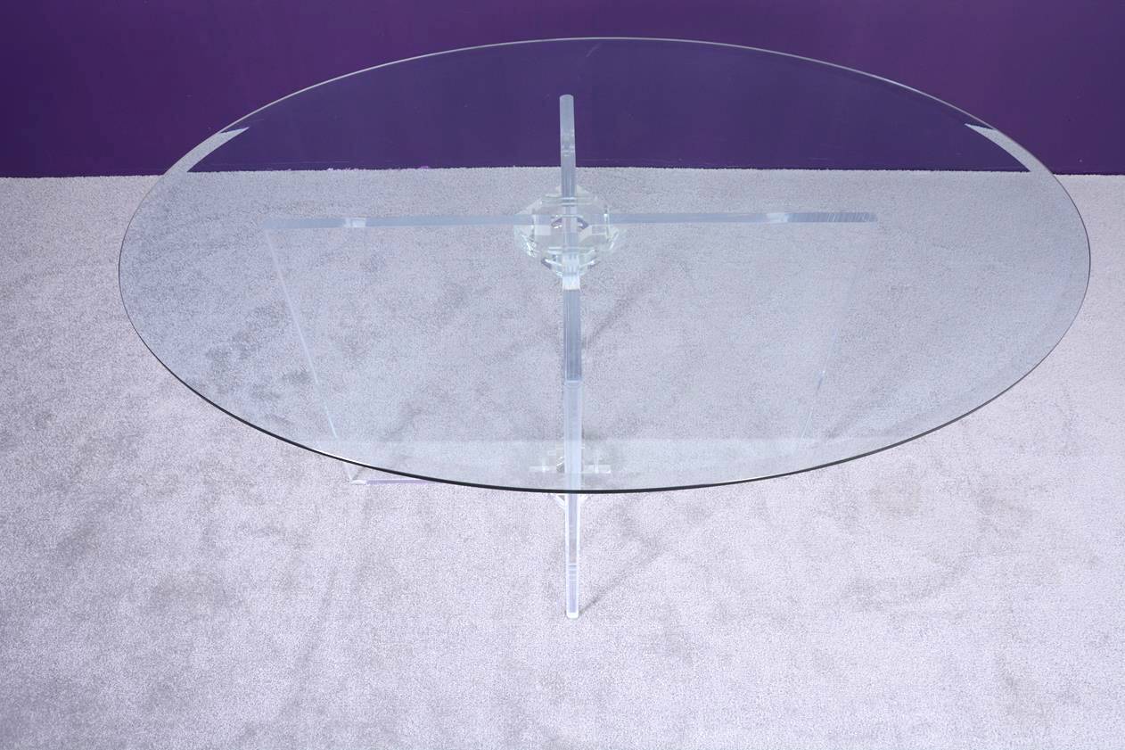 Dining table by David Lange (signature on the base).