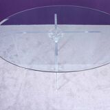 Dining table by David Lange (signature on the base).