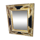 Miroir de baroque opulent en bois doré et noir