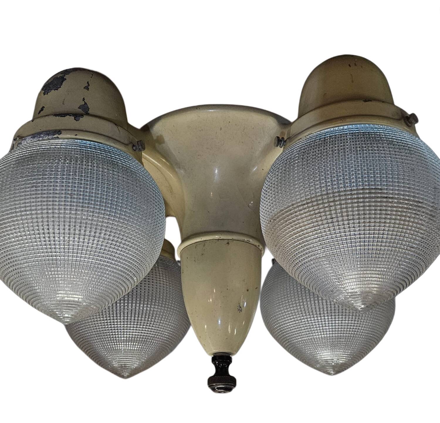 Art Deco Holophane Dentist Surgeon Chandelier 1920