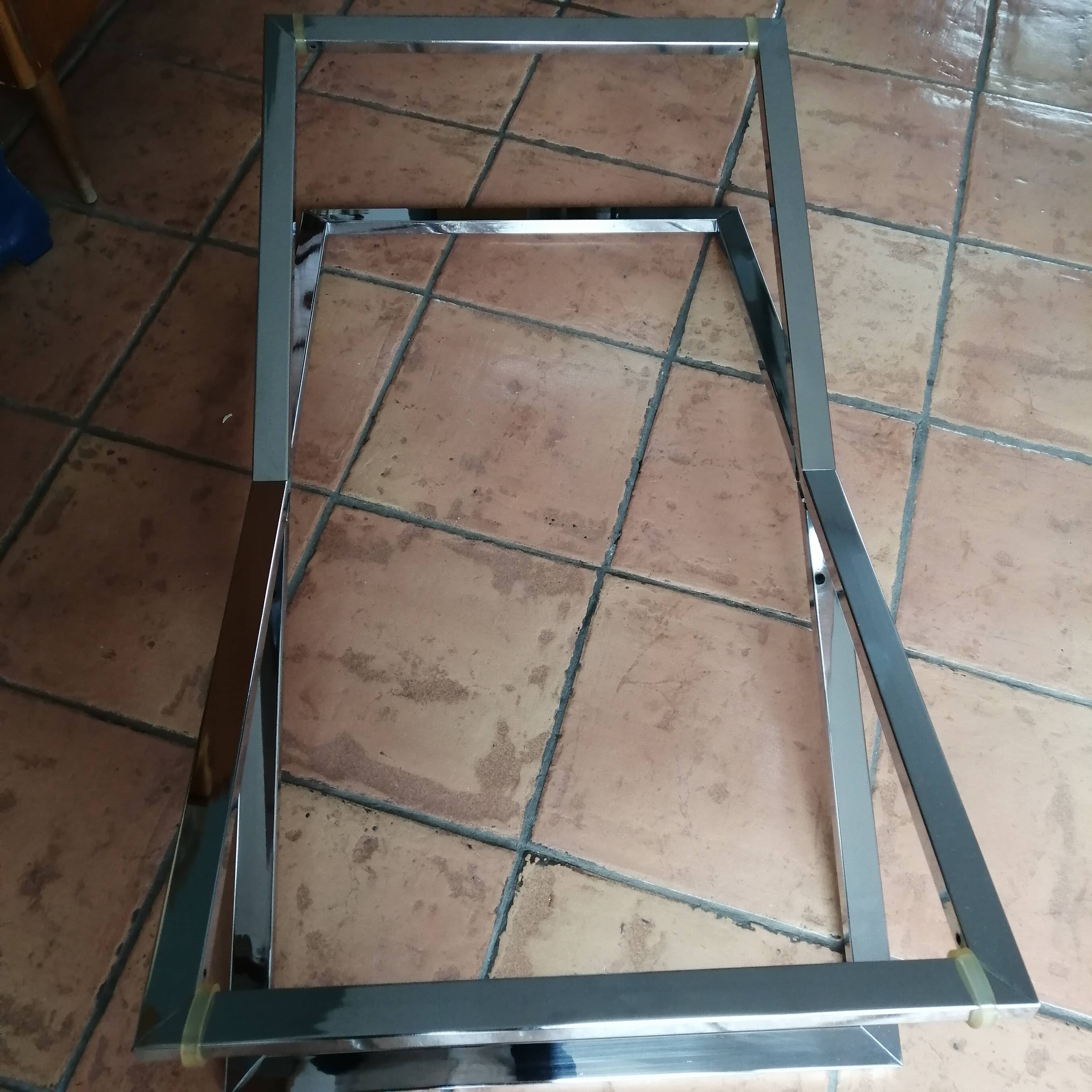 Coffee table smoked glass 70s