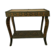 Table marocaine bois sculpte noirci 1950