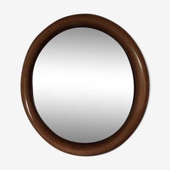 70s round mirror 53cm