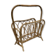 Vintage retro wicker magazine rack
