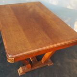 Art Deco lyre table 2 extensions 4/8 guests