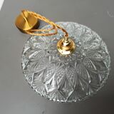 Vintage chiseled glass pendant light