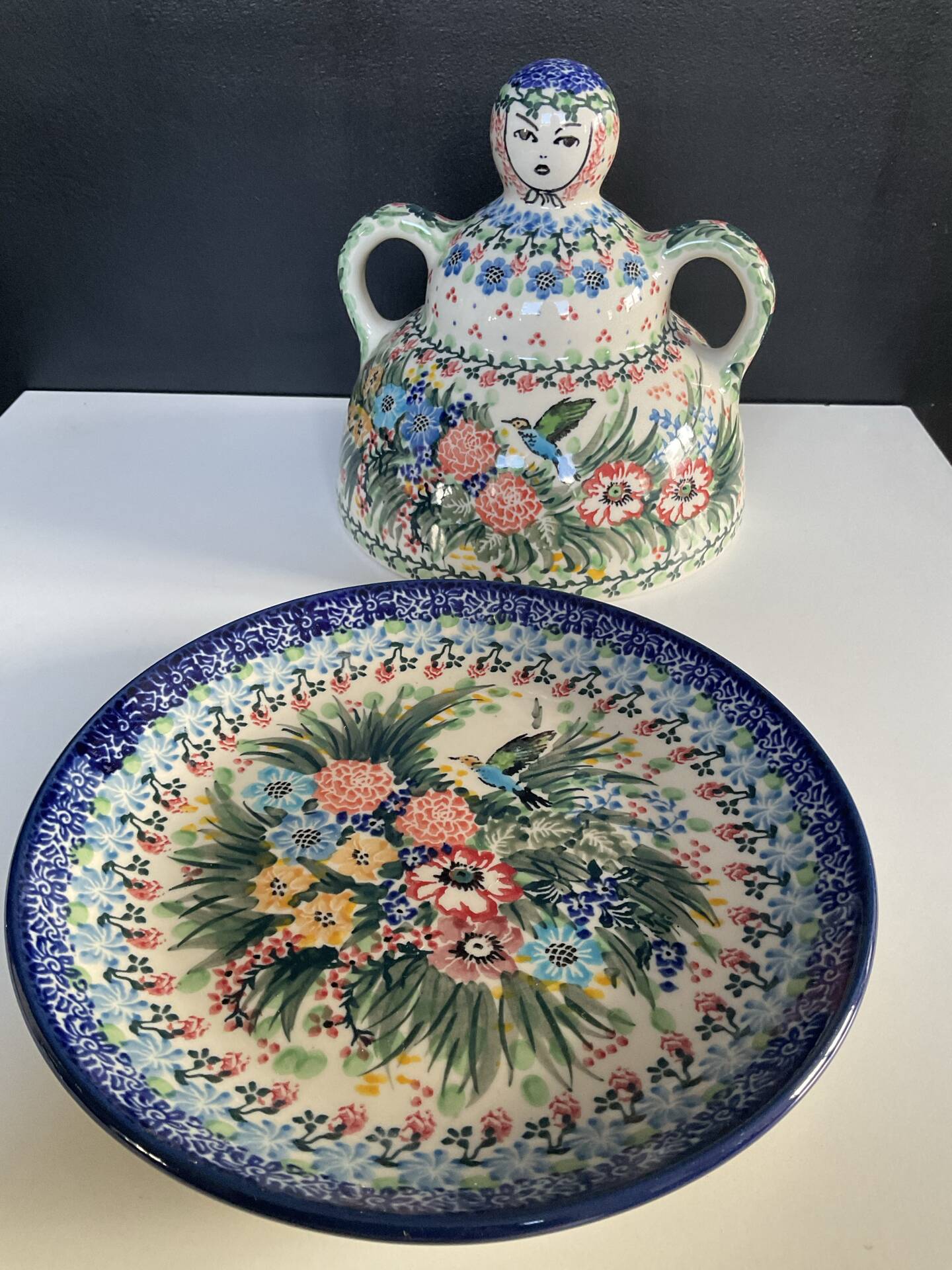 Cloche dish by Teresa Liana in glazed ceramic Poland